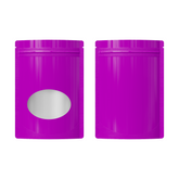 Glossy Hazy Purple Round Window Plastic and Mylar Stand Strong® Bags with Rounded Corners