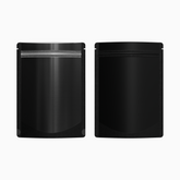 Matte Half Coal Black Plastic Stand Strong® Bags with Rounded Corners