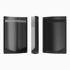 Matte Half Coal Black Plastic Stand Strong® Bags with Rounded Corners - Half Coal Black