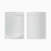 Matte Half Ice White Translucent Plastic Stand Strong® Bags with Rounded Corners