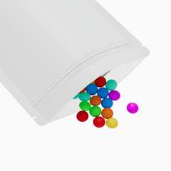 Matte Half Ice White Translucent Plastic Stand Strong® Bags with Rounded Corners