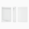 Matte Half Ice White Translucent Plastic Stand Strong® Bags with Rounded Corners - Half Ice White