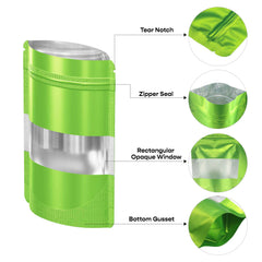 Customizable Matte Frosted Window Mylar Stand Up Zipper Seal Bags (Full Customization)