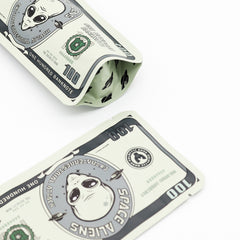 Green Hundred Bill Design Metallic Foil Stand Strong® Bags