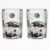 Green Hundred Bill Design Metallic Foil Stand Strong® Bags - Benjamin Green