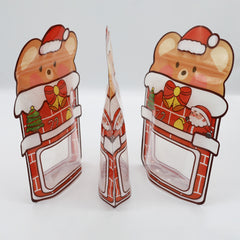 Mixed Bear, Rabbit Print Designs Clear Chimney Window Stand Strong® Bags with Die Cut Handle