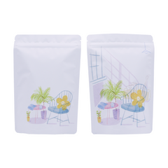 Matte White Relaxation Painting Mylar Stand Strong® Bags