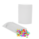 Glossy Half Polar White Metallic Mylar Foil Stand Strong® Bags