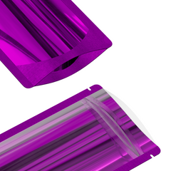 Glossy Half Alexandrite Purple Metallic Mylar Foil Stand Strong® Bags