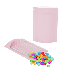 Glossy Half Birthday Pink Metallic Mylar Foil Stand Strong® Bags