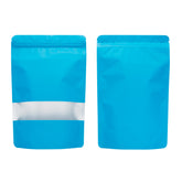 Matte Shock Blue Window Mylar Stand Strong® Bags