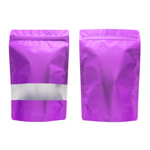 Matte Eggplant Purple Frosted Window Mylar Stand Strong® Bags