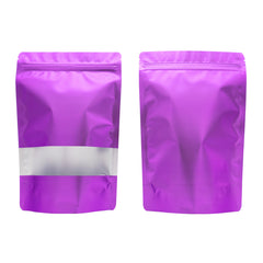Matte Eggplant Purple Frosted Window Mylar Stand Strong® Bags