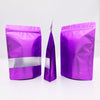 Matte Eggplant Purple Frosted Window Mylar Stand Strong® Bags - Eggplant Purple