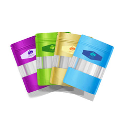 Customizable Matte Frosted Window Mylar Stand Up Zipper Seal Bags (Basic Printing)