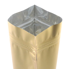 Matte Antique Gold FALALALALA Designed Window Mylar Stand Strong® Bags