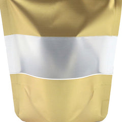 Matte Antique Gold FALALALALA Designed Window Mylar Stand Strong® Bags