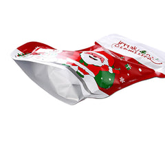 Christmas Die-Cut Designed Stocking Mylar Stand Strong® Bags with Round Hang Hole