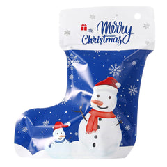 Christmas Die-Cut Designed Stocking Mylar Stand Strong® Bags with Round Hang Hole