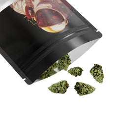 Matte Designs Smell Proof Metallic Foil Stand Strong® Bags with Frosted Window