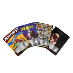 Matte Designs Smell Proof Metallic Foil Stand Strong® Bags with Frosted Window