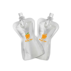 Customizable Aluminum Iron Silver Bottle Pouch with Top Screw Cap Spout (Basic Printing)