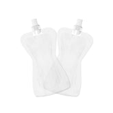 Customizable Glossy Clarity Clear Hourglass Plastic Bottle Pouch with Top Screw Cap Spout (Basic Printing)