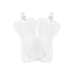 Customizable Glossy Clarity Clear Hourglass Plastic Bottle Pouch with Top Screw Cap Spout (Basic Printing)