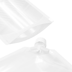 Glossy Quartz Clear Stand Pouch with Corner Wide Mouth Twist Cap