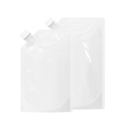 Glossy Quartz Clear Stand Pouch with Corner Wide Mouth Twist Cap