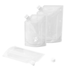 Glossy Quartz Clear Stand Pouch with Corner Wide Mouth Twist Cap