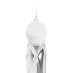 Glossy Iron Silver Stand Pouch with Corner Wide Mouth Twist Cap