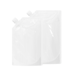 Glossy Quartz Clear Stand Pouch with Corner Wide Mouth Flip Top Cap