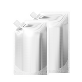 Glossy Iron Silver Stand Pouch with Corner Wide Mouth Flip Cap