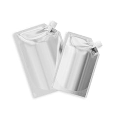 Customizable Glossy Iron Silver Bottle Pouch with Corner Wide Mouth Flip Cap (Basic Printing)