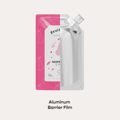 Customizable Glossy Iron Silver Bottle Pouch with Corner Wide Mouth Flip Cap (Full Customization)