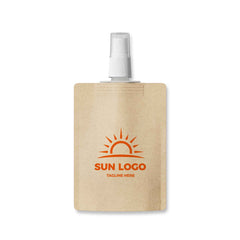 Customizable Classic Kraft Brown Beauty Mist Spray Pouch (Basic Printing)