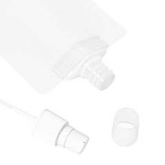 Frosted Translucent Stand Pouch with Top Wide Mouth Serum Pump