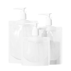 Frosted Translucent Stand Pouch with Top Wide Mouth Pump Dispenser