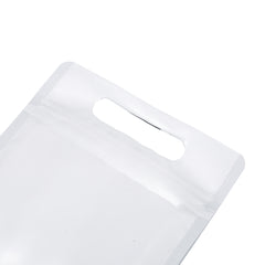 Smooth Matte Winter White Side Gusset Stand Strong® Bags with Die Cut Handles