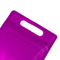 Smooth Matte Acai Purple Side Gusset Stand Strong® Bags with Die Cut Handles