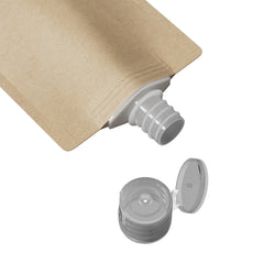 Classic Kraft Brown Stand Pouch with Top Wide Mouth Flip Top Cap