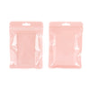 Reusable Flat Zipper Seal Bags – Glossy Half Sun Kissed Pink Polypropylene with Window & Butterfly Hang Hole - Sun Kissed Pink