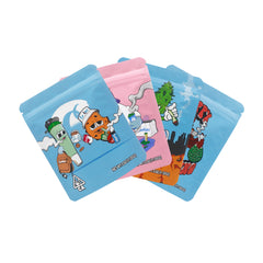 Mixed Four Design Smell Proof Metallic Foil Stand Strong® Bags