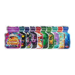 Holographic Jar Bottle Die Cut Smell Proof Mylar Foil Flat Zipper Seal Bags