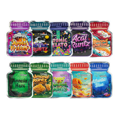 Holographic Jar Bottle Die Cut Smell Proof Mylar Foil Flat Zipper Seal Bags