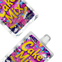 Holographic Bottle Pouch Die Cut Smell Proof Mylar Foil Flat Zipper Seal Bags