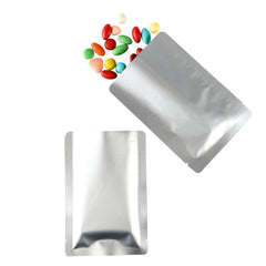 Iron Silver Retort Aluminum Open Top SlickSeal™ Bags with Rounded Corners