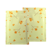 Glossy Autumn Leaves Yellow Flower Designed Foil QuickQlick® Bags Flat Zipper Seal Bags