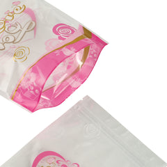 Flower Clear Window Love Design Stand Strong® Bags with Clear Window